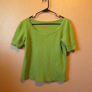 Green Short Sleeve Women's Top